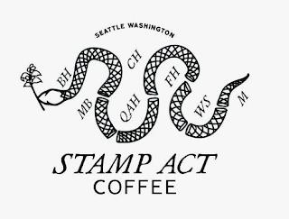 SEATTLE WASHINGTON STAMP ACT COFFEE BH MB CH QAH FH WS M trademark