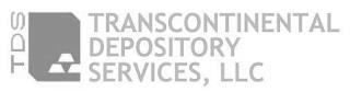 TDS TRANSCONTINENTAL DEPOSITORY SERVICES, LLC trademark