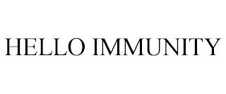 HELLO IMMUNITY trademark