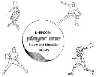 K*EPSOM PLAYER ONE ELBOW AND SHOULDER BALMS trademark