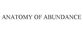 ANATOMY OF ABUNDANCE trademark