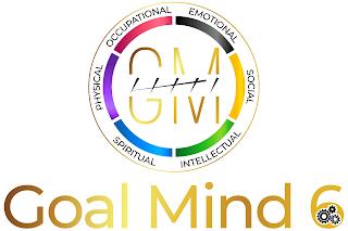 G M 6 PHYSICAL OCCUPATIONAL EMOTIONAL SOCIAL INTELLECTUAL SPIRITUAL GOAL MIND 6 trademark