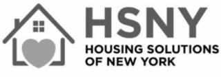 HSNY HOUSING SOLUTIONS OF NEW YORK SOLUTION CENTERED APPROACH TO HOUSING trademark