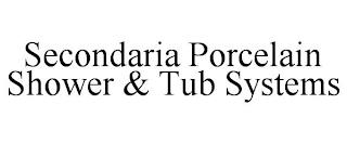 SECONDARIA PORCELAIN SHOWER & TUB SYSTEMS trademark