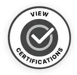 VIEW CERTIFICATIONS trademark