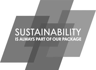 SUSTAINABILITY IS ALWAYS PART OF OUR PACKAGE trademark