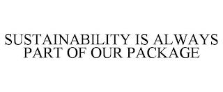 SUSTAINABILITY IS ALWAYS PART OF OUR PACKAGE trademark