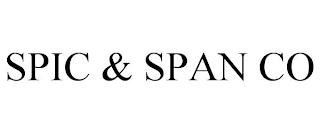 SPIC & SPAN CO trademark