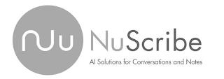 NU NUSCRIBE AI SOLUTIONS FOR CONVERSATIONS AND NOTES trademark