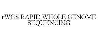 RWGS RAPID WHOLE GENOME SEQUENCING trademark