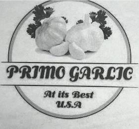 PRIMO GARLIC AT ITS BEST U.S.A trademark