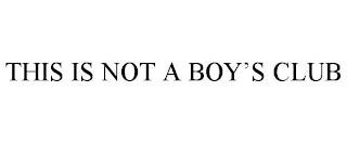 THIS IS NOT A BOY'S CLUB trademark