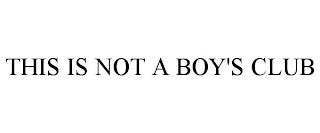 THIS IS NOT A BOY'S CLUB trademark