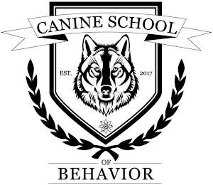 CANINE SCHOOL OF BEHAVIOR EST. 2017 trademark