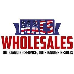 MACS WHOLESALES OUTSTANDING SERVICE, OUTSTANDING RESULTS trademark