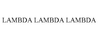 LAMBDA LAMBDA LAMBDA trademark