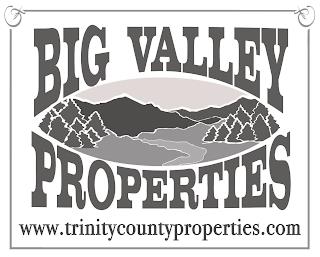 BIG VALLEY PROPERTIES WWW.TRINITYCOUNTYPROPERTIES.COM trademark