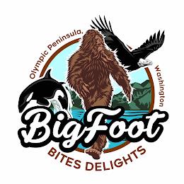 BIGFOOT BITES DELIGHTS OLYMPIC PENINSULA WASHINGTON trademark