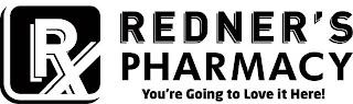 RX REDNER'S PHARMACY YOU'RE GOING TO LOVE IT HERE! trademark