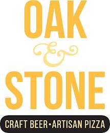 OAK & STONE CRAFT BEER · ARTISAN PIZZA trademark