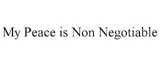 MY PEACE IS NON NEGOTIABLE trademark