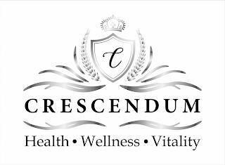 C CRESCENDUM HEALTH · WELLNESS · VITALITY trademark