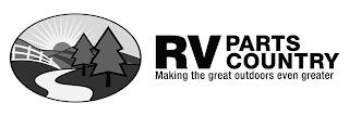 RV PARTS COUNTRY MAKING THE GREAT OUTDOORS EVEN GREATER trademark