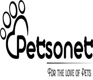 PETSONET FOR THE LOVE OF PETS trademark