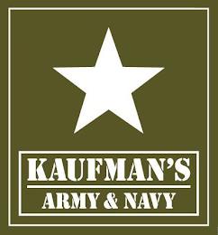 KAUFMAN'S ARMY & NAVY trademark