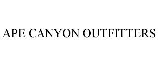 APE CANYON OUTFITTERS trademark