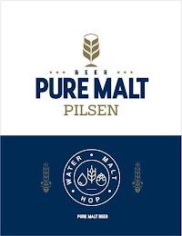 BEER PURE MALT PILSEN WATER MALT HOP PURE MALT BEER trademark