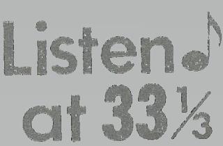 LISTEN AT 33 1/3 trademark