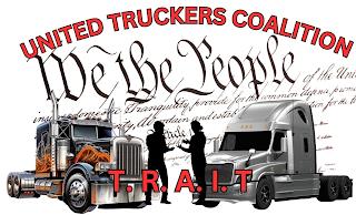 UNITED TRUCKERS COALITION T.R.A.I.T. WE THE PEOPLE OF THE UNI INSURE DOMESTIC TRANQUILITY PROVIDE FOR THE COMMON DEFENSE PROMO DO ORDAIN AND ESTAB FOR THE ARTICLE . I trademark