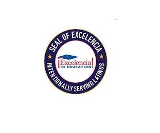 SEAL OF EXCELENCIA INTENTIONALLY SERVING LATINOS EXCELENCIA! IN EDUCATION LATINOS EXCELENCIA! IN EDUCATION trademark