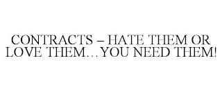 CONTRACTS - HATE THEM OR LOVE THEM...YOU NEED THEM! trademark