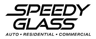 SPEEDY GLASS AUTO · RESIDENTIAL · COMMERCIAL trademark