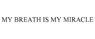 MY BREATH IS MY MIRACLE trademark