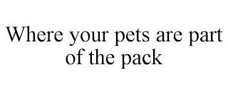 WHERE YOUR PETS ARE PART OF THE PACK trademark