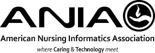 ANIA AMERICAN NURSING INFORMATICS ASSOCIATION WHERE CARING & TECHNOLOGY MEET trademark