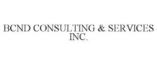 BCND CONSULTING & SERVICES INC. trademark