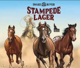 SNAKE RIVER SNAKE RIVER STAMPEDE STAMPEDE LAGER BREWED IN IDAHO trademark