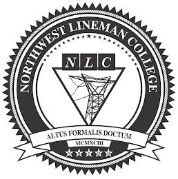 NORTHWEST LINEMAN COLLEGE NLC ALTUS FORMALIS DOCTUM MCMXCIII M H P D H trademark