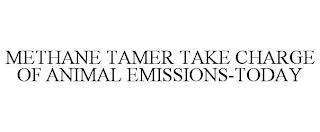 METHANE TAMER TAKE CHARGE OF ANIMAL EMISSIONS-TODAY trademark