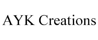 AYK CREATIONS trademark