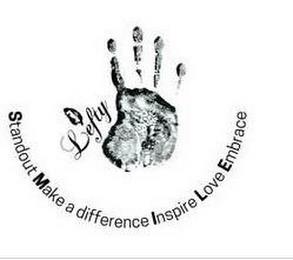 STANDOUT MAKE A DIFFERENCE INSPIRE LOVE EMBRACE LEFTY trademark