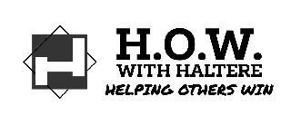 H H.O.W. WITH HALTERE HELPING OTHERS WIN trademark