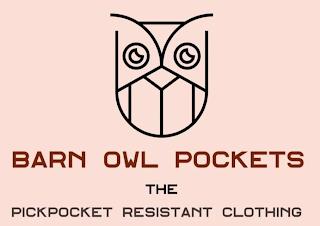 BARN OWL POCKETS THE PICKPOCKET RESISTANT CLOTHING trademark