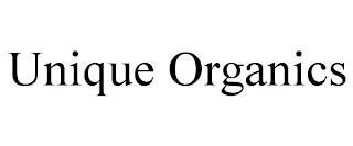 UNIQUE ORGANICS trademark