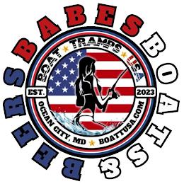 BABES BOATS & BEERS BOAT TRAMPS USA EST. 2023 OCEAN CITY, MD BOATTUSA.COM trademark