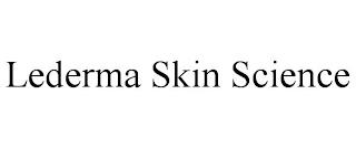 LEDERMA SKIN SCIENCE trademark